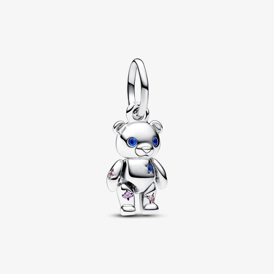 Pandora Charm, Movable Teddy Bear Dangle Material: Sølv