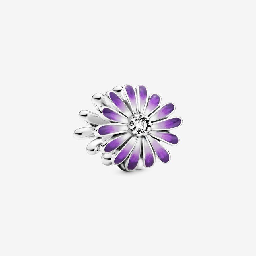 Pandora Charm, Purple Daisy Material: Sølv