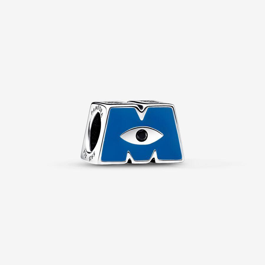 Pandora Charm,Disney Pixar Monsters, Inc. Logo M  Material: Sølv