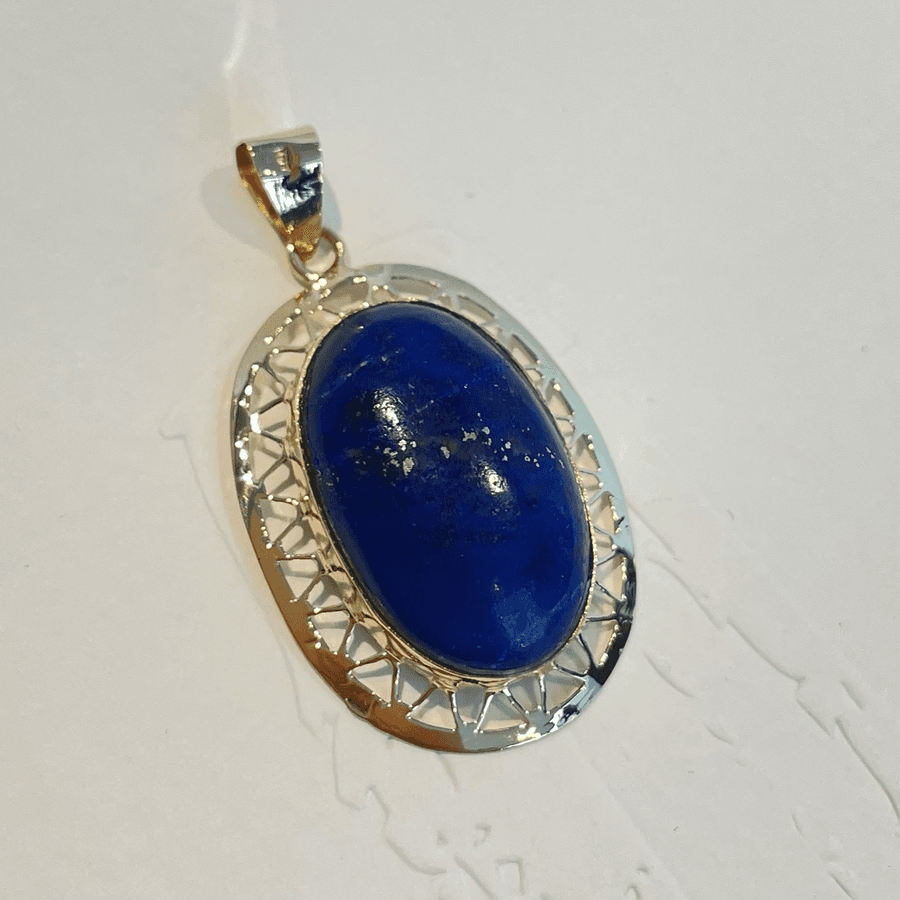 Vintage Anheng, Vintage i Gult Gull med Lapiz Lazuli Material: Gult Gull