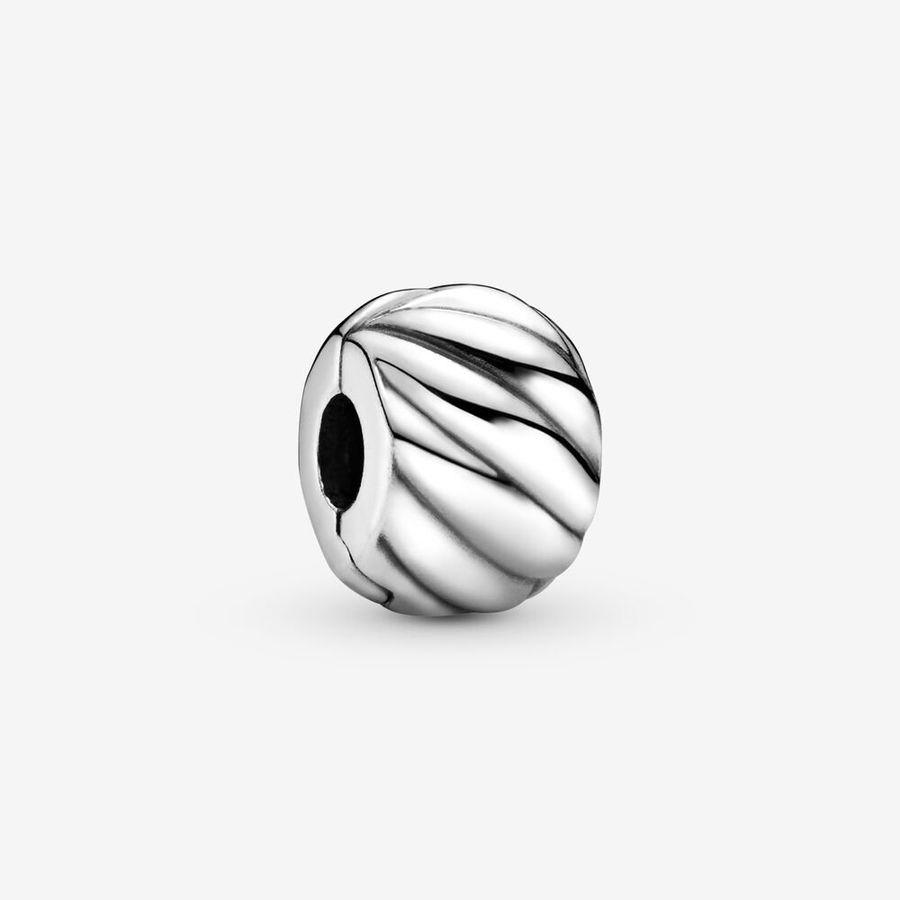 Pandora Charm, Polished Feathered Clip Material: Sølv