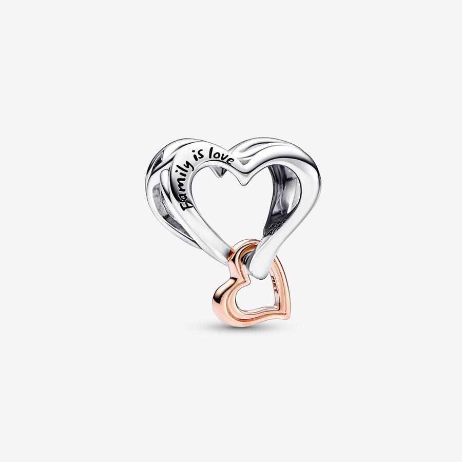 Pandora Charm, Two-tone Openwork Infinity Heart  Material: Sølv,Rosé Gull