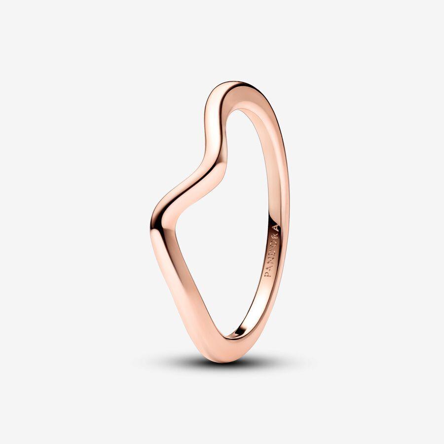 Pandora Ring, Rosé Polished Wave Material: Rosé Gull