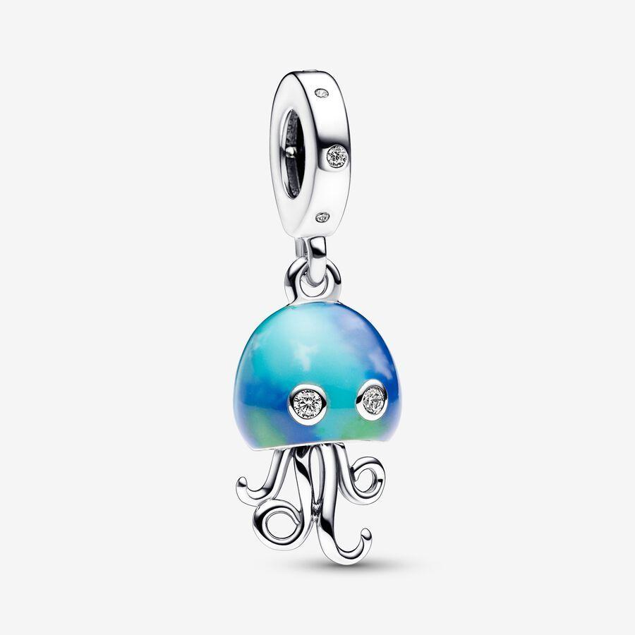 Pandora Charm, Colour-Changing Jellyfish Dangle Material: Sølv