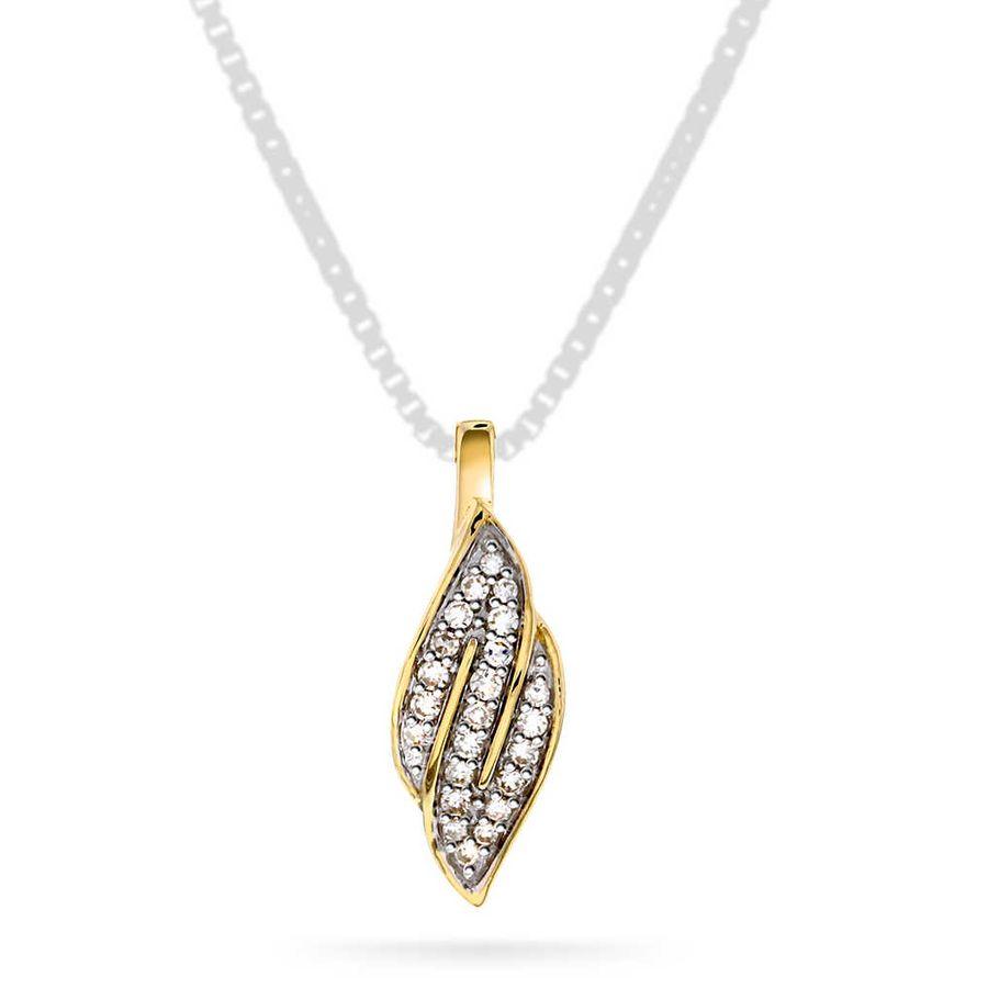 Pan Jewelry Anheng, Gult Gull Med Diamanter Material: Gult Gull