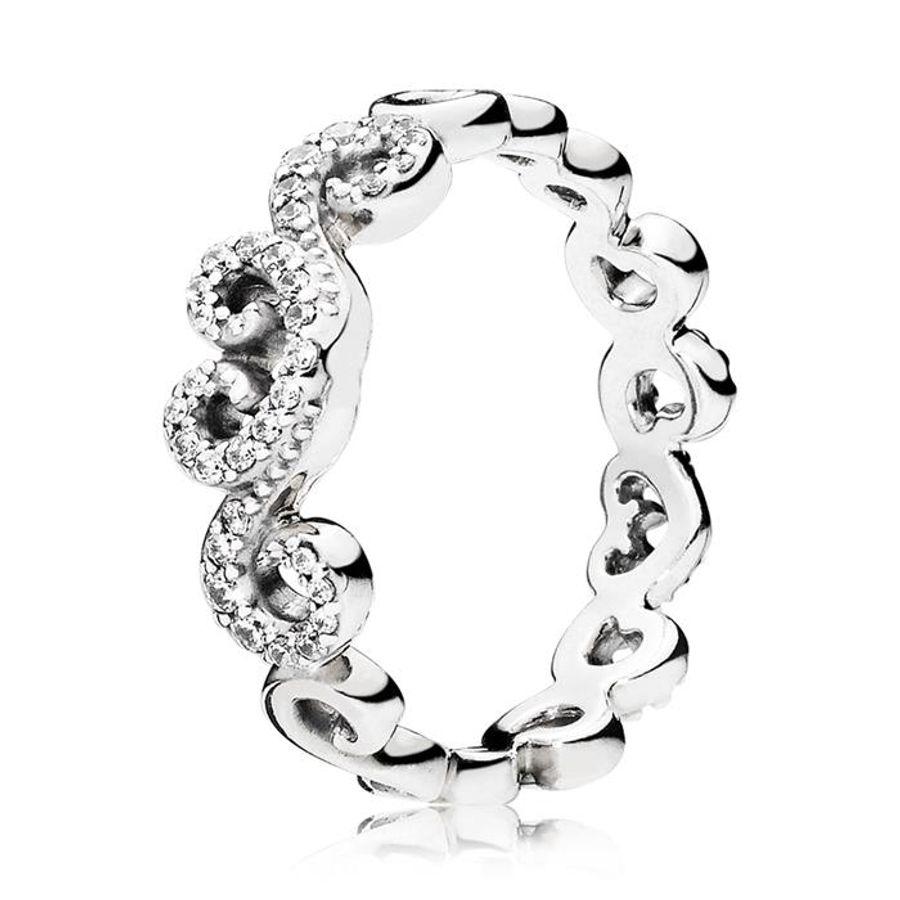 Pandora Ring,Heart Swirls Material: Sølv