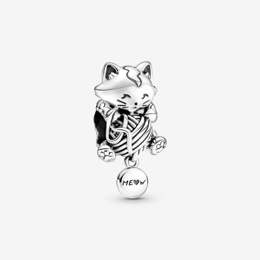 Pandora Charm, Kitten & Yarn Ball Material: Sølv