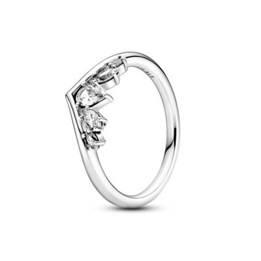 Pandora Ring, Sparkling Pear & Marquise Wishbone Material: Sølv