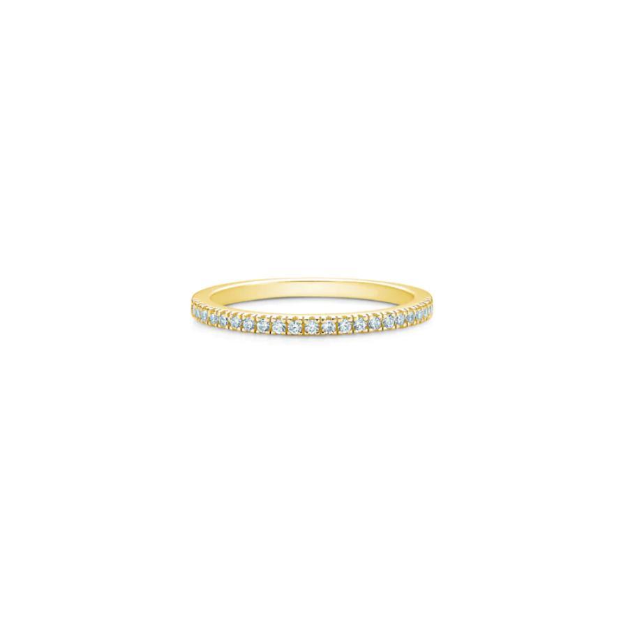 ID Fine Jewelry Ring, Simplicity i Forgylt Sølv Med Hvite Zirkonia (IDR012GD-WHITE) Material: Forgylt Sølv
