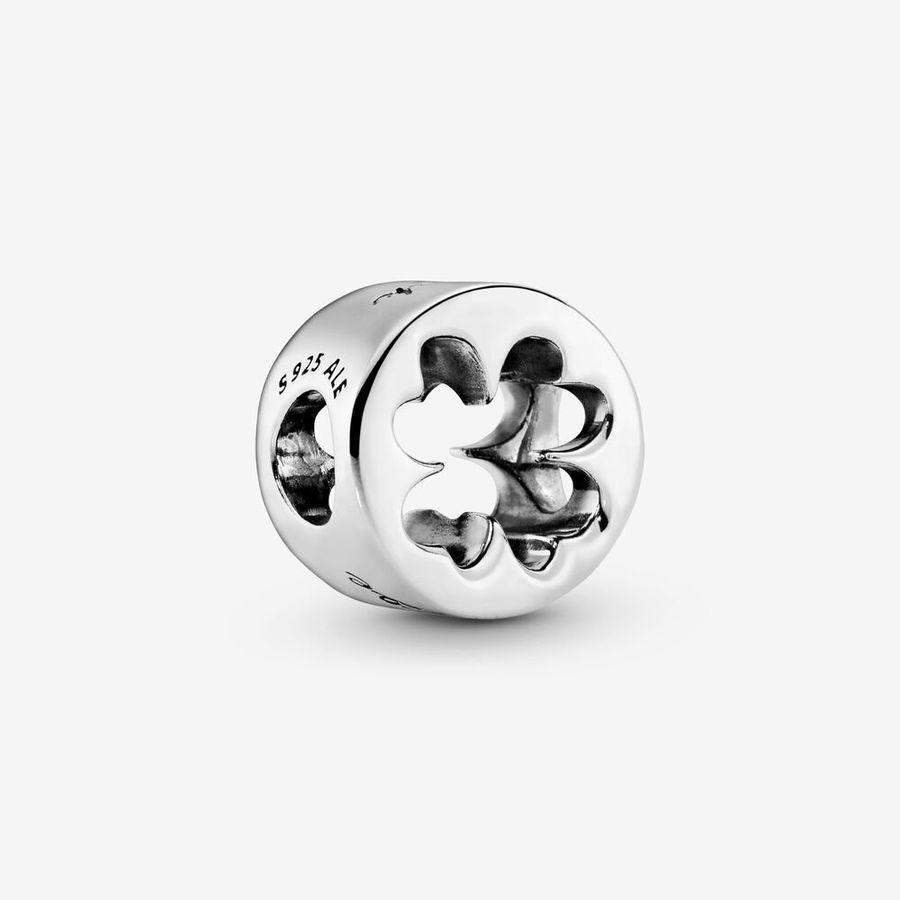 Pandora Charm, Luck & Courage Four-Leaf Clover Material: Sølv