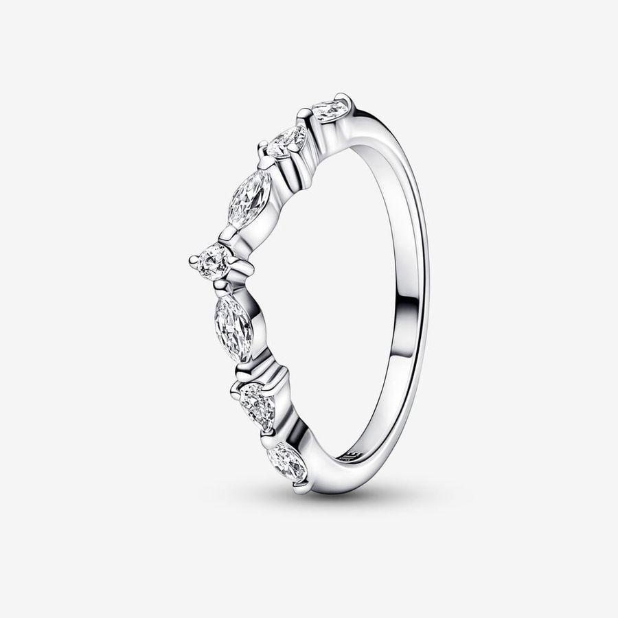 Pandora Ring, Pandora Timeless Wish Sparkling Alternating Material: Sølv