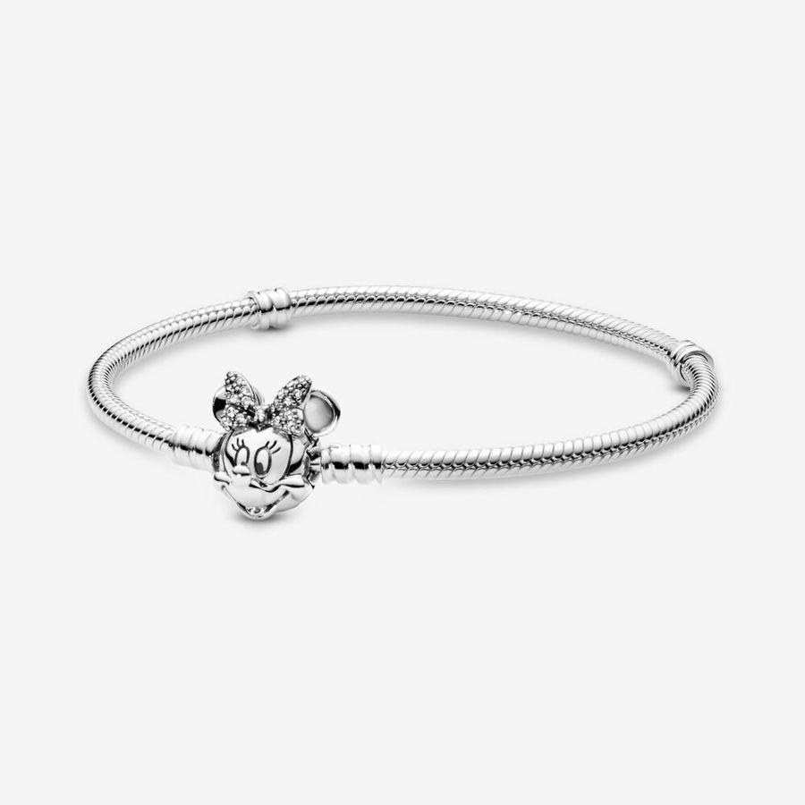 Pandora Armbånd, Disney Moments Pavé Minnie Mouse Clasp Material: Sølv
