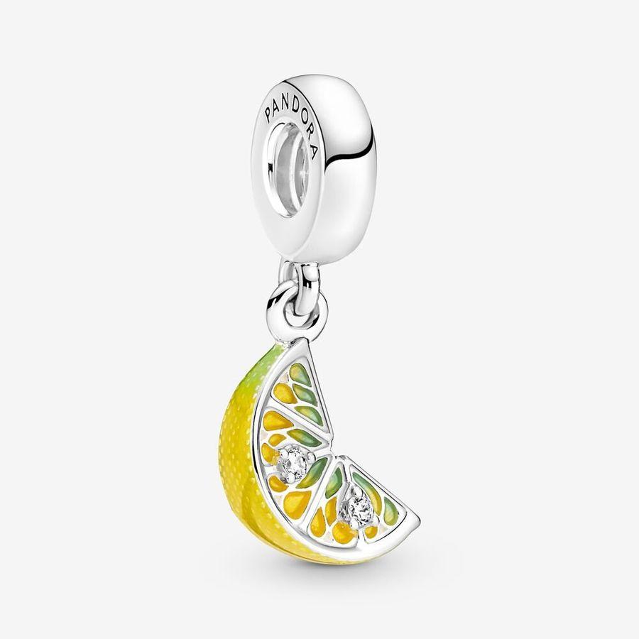 Pandora Charm, Lemon Slice Sparkling Fruit Material: Sølv