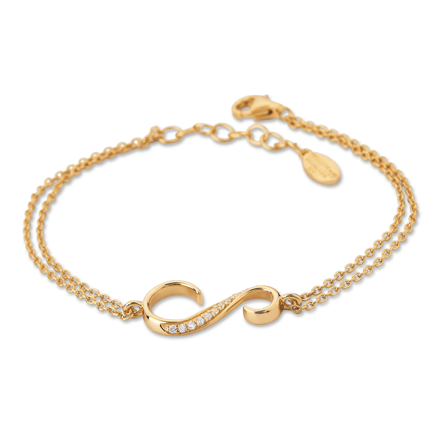 Helgstrand Jewellery Armbånd, Sitana i Forgylt Sølv m/ Zirkonia Material: Forgylt Sølv
