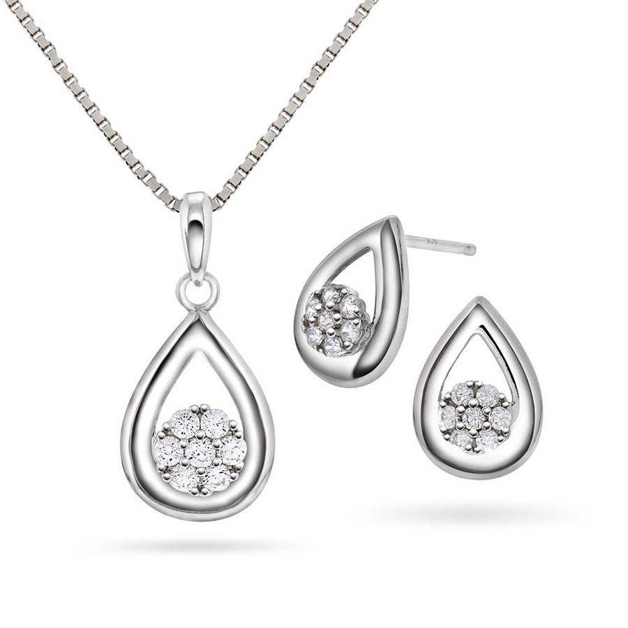 Pan Jewelry Smykkesett, Sølv Med Zirkonia (991101) Material: Sølv