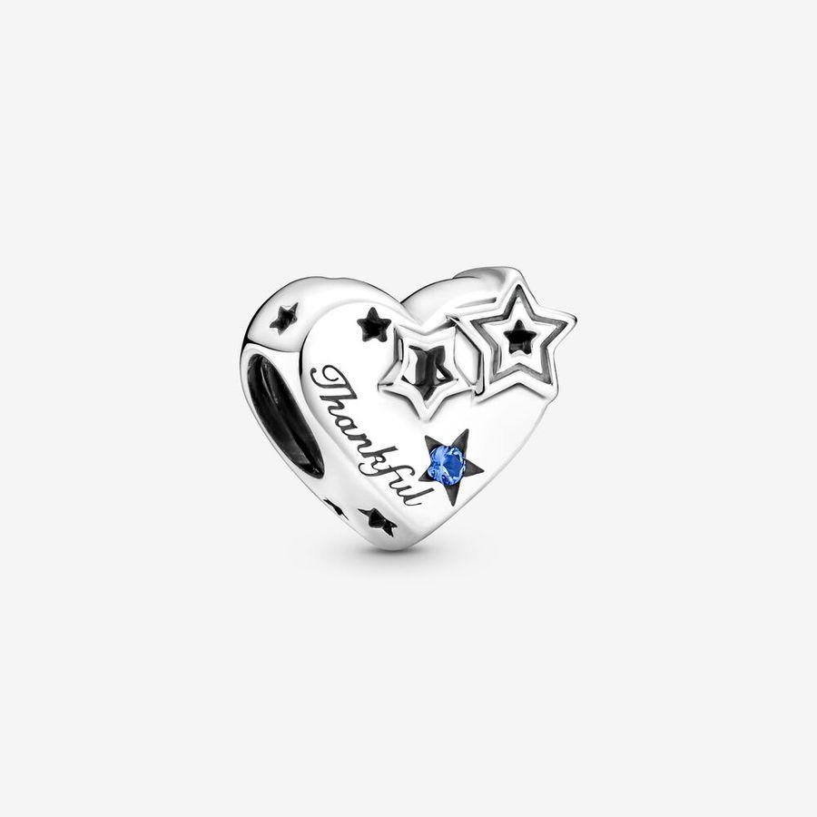 Pandora Charm, Thankful Heart & Stars Material: Sølv