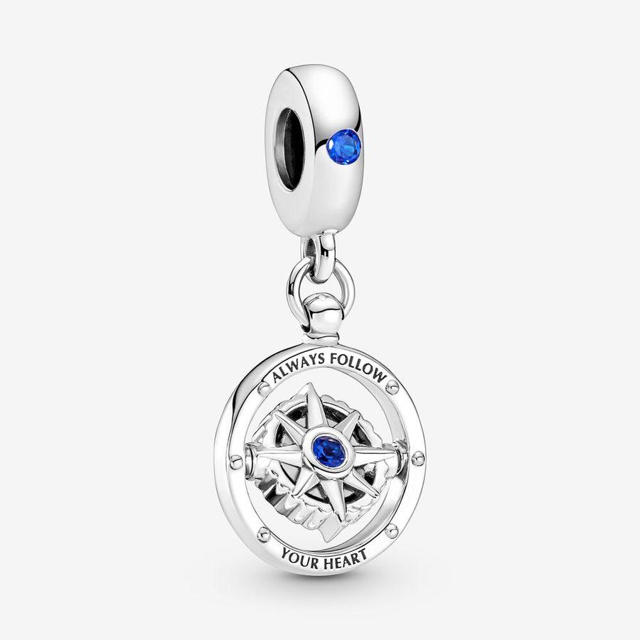 Pandora Charm, Spinning Compass Material: Sølv