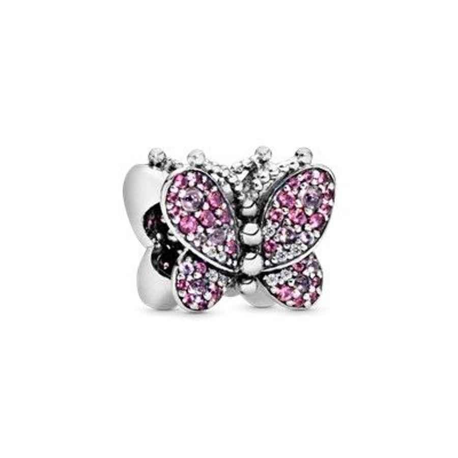 Pandora Charm, Dazzling Pink Butterfly Material: Sølv