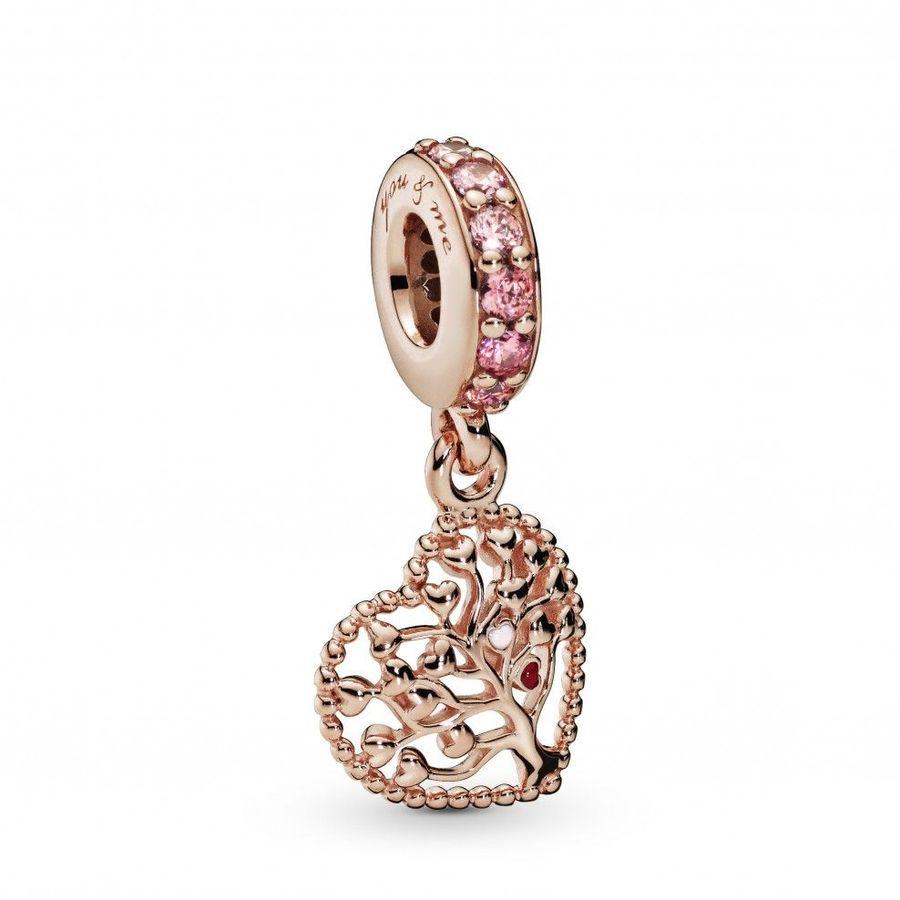 Pandora Charm, Tree Of Love Material: Rosé Gull