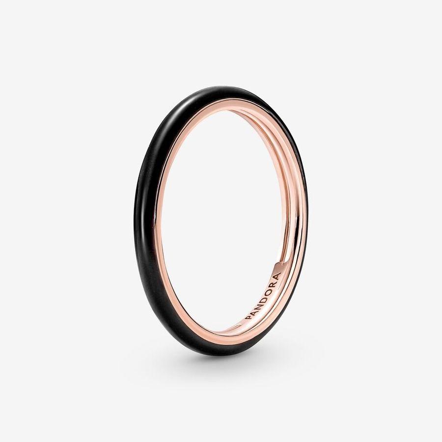 Pandora Ring, Pandora ME Black Enamel Material: Rosé Gull