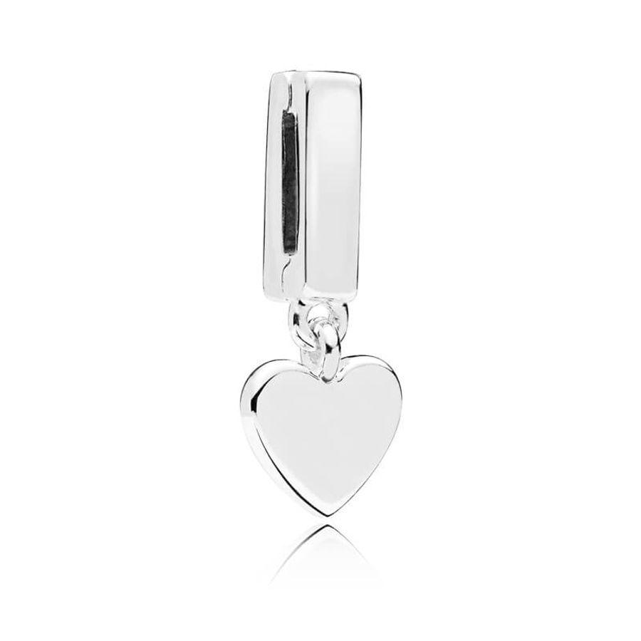 Pandora Charm, Reflextions Dangling Heart Clips Material: Sølv