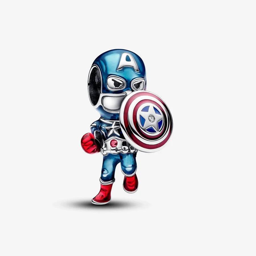 Pandora Charm, Marvel The Avengers Captain America Material: Sølv