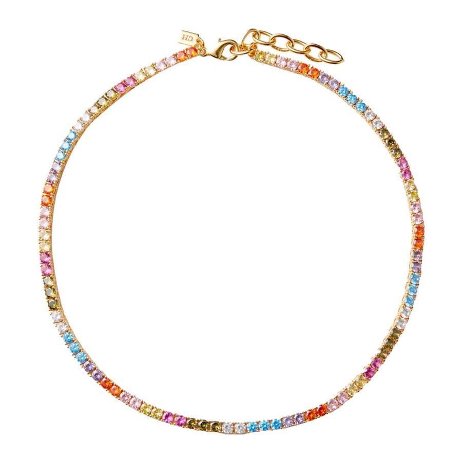 CRYSTAL HAZE Halskjede, Serena necklace - Rainbow Material: Messing
