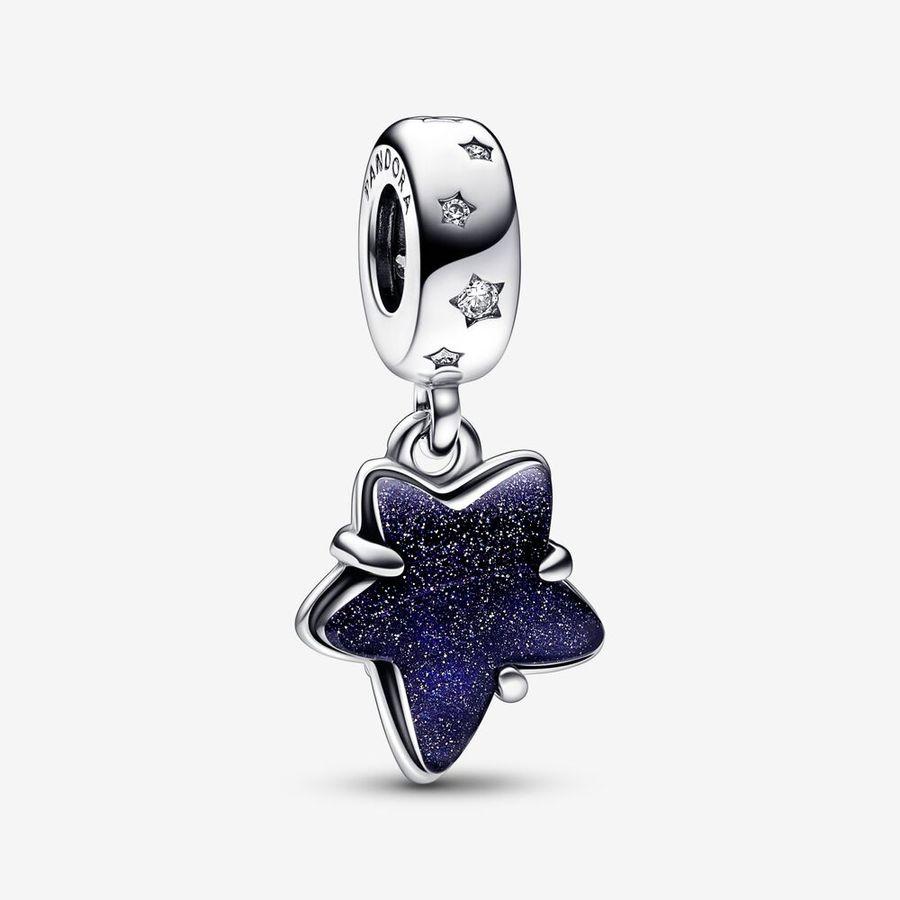 Pandora Charm, Celestial Galaxy Star Murano Dangle Material: Sølv