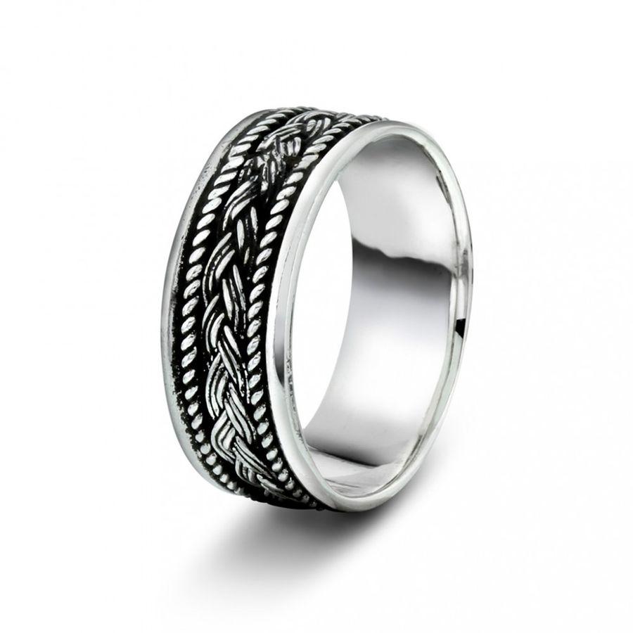 Ring, Sølv Med Flettemønster (64498) Material: Sølv